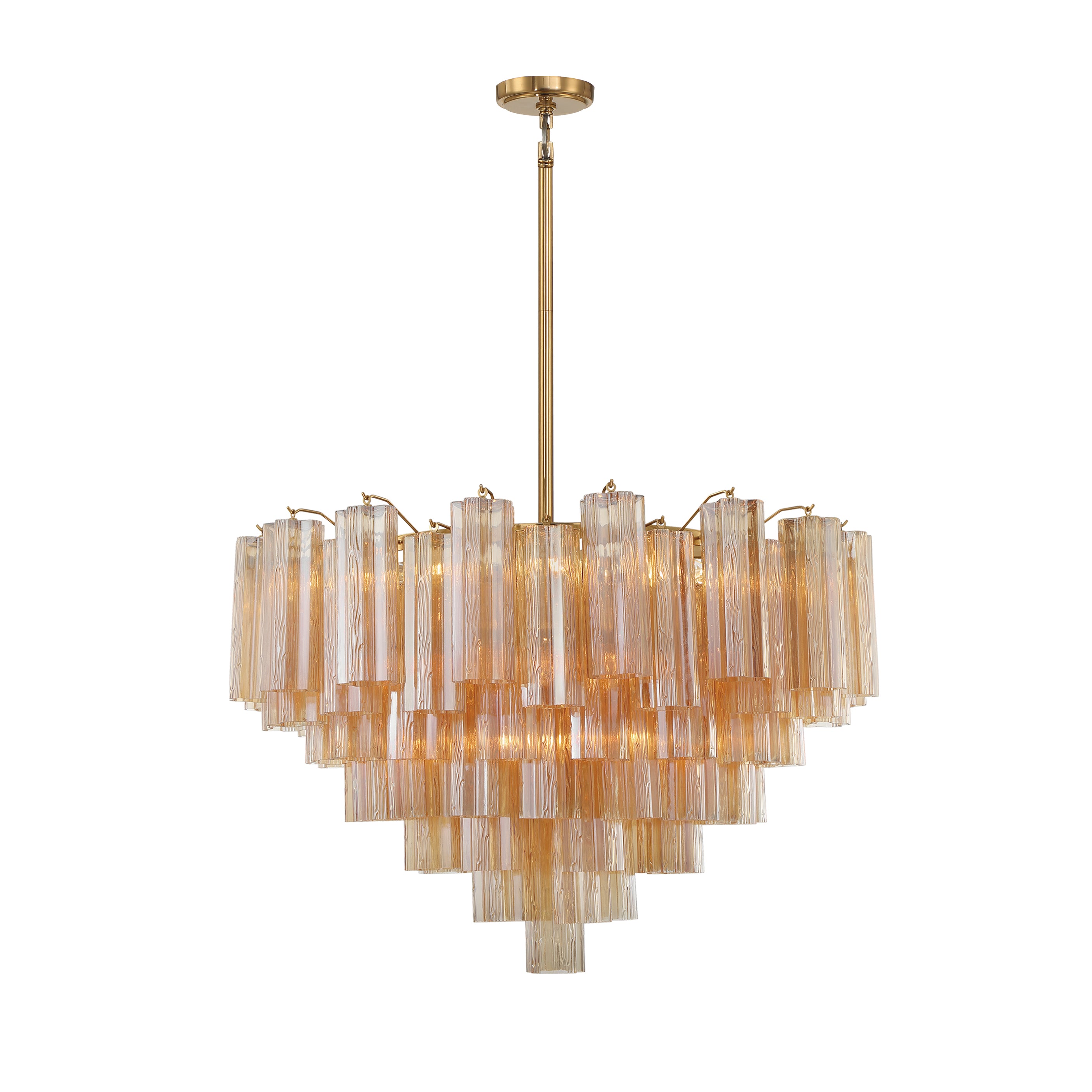 Crystorama Addis ADD-316-AG-AM – 32 Inch – 16 Light – Chandelier – Aged Brass – Dry Rated