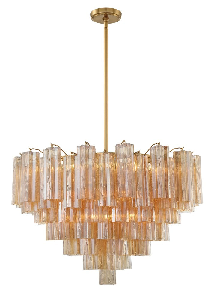 Crystorama ADDIS ADD-316-AG-AM Chandelier Modern - Aged Brass