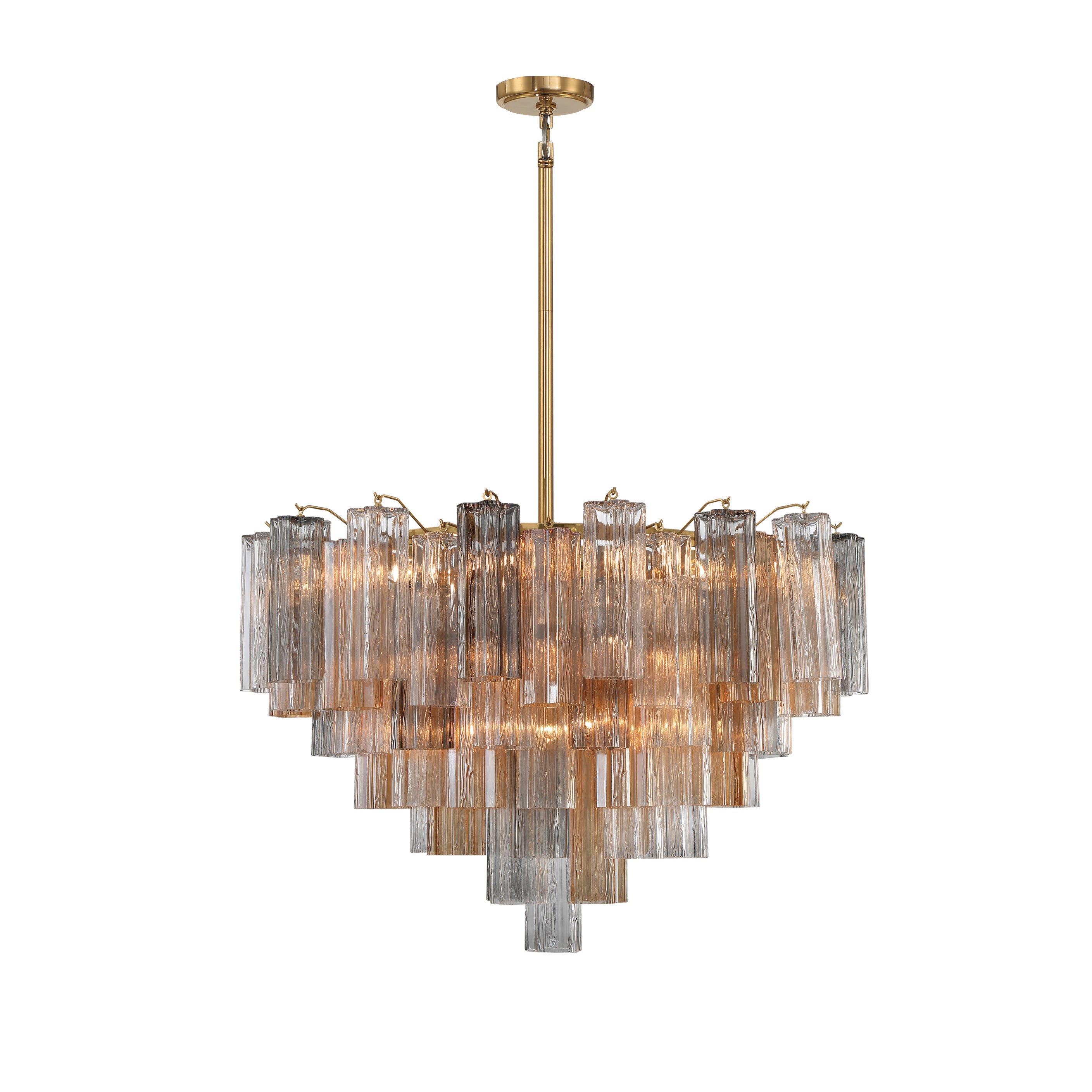 Crystorama Addis ADD-316-AG-AU – 32 Inch – 16 Light – Chandelier – Aged Brass – Dry Rated