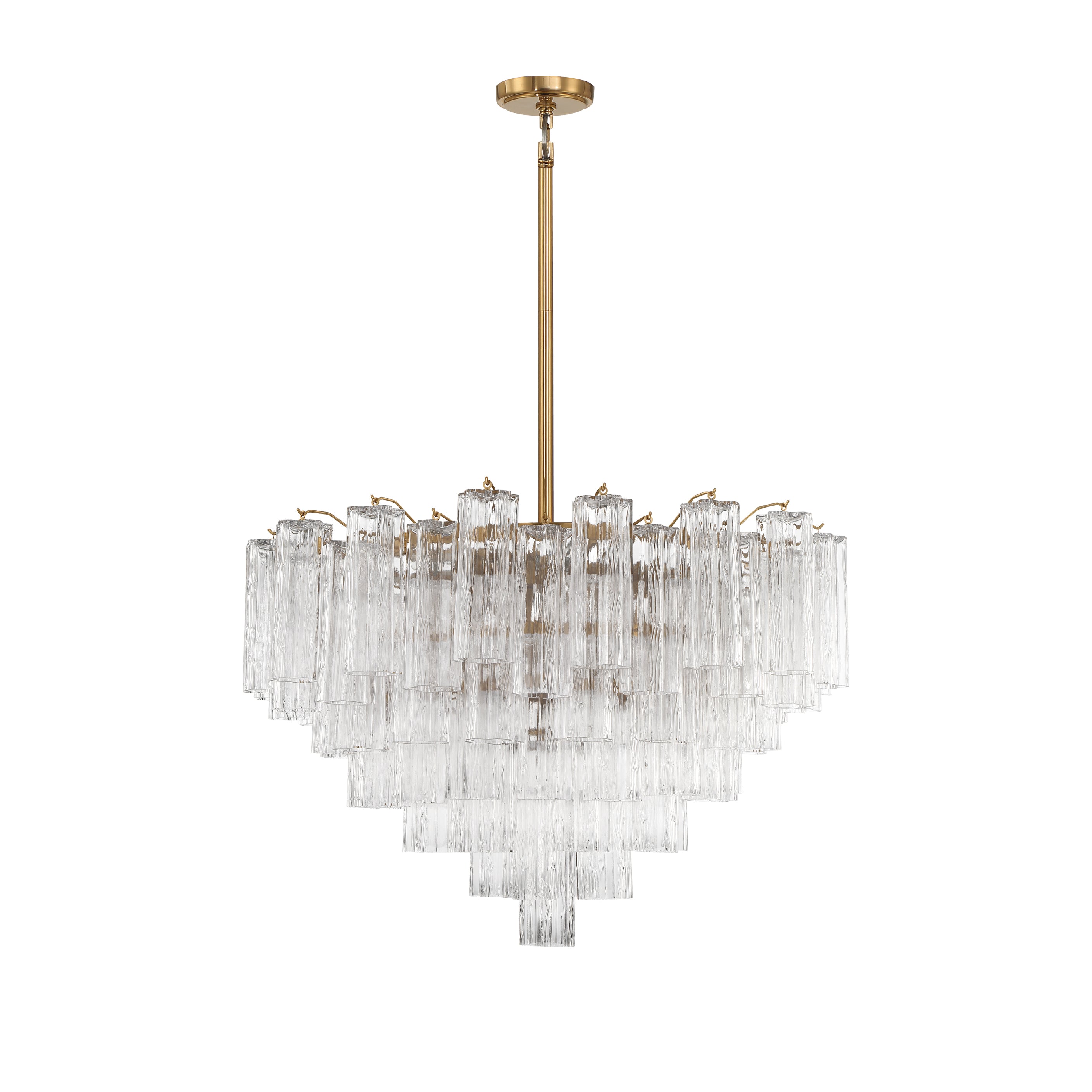 Crystorama Addis ADD-316-AG-CL – 32 Inch – 16 Light – Chandelier – Aged Brass – Dry Rated