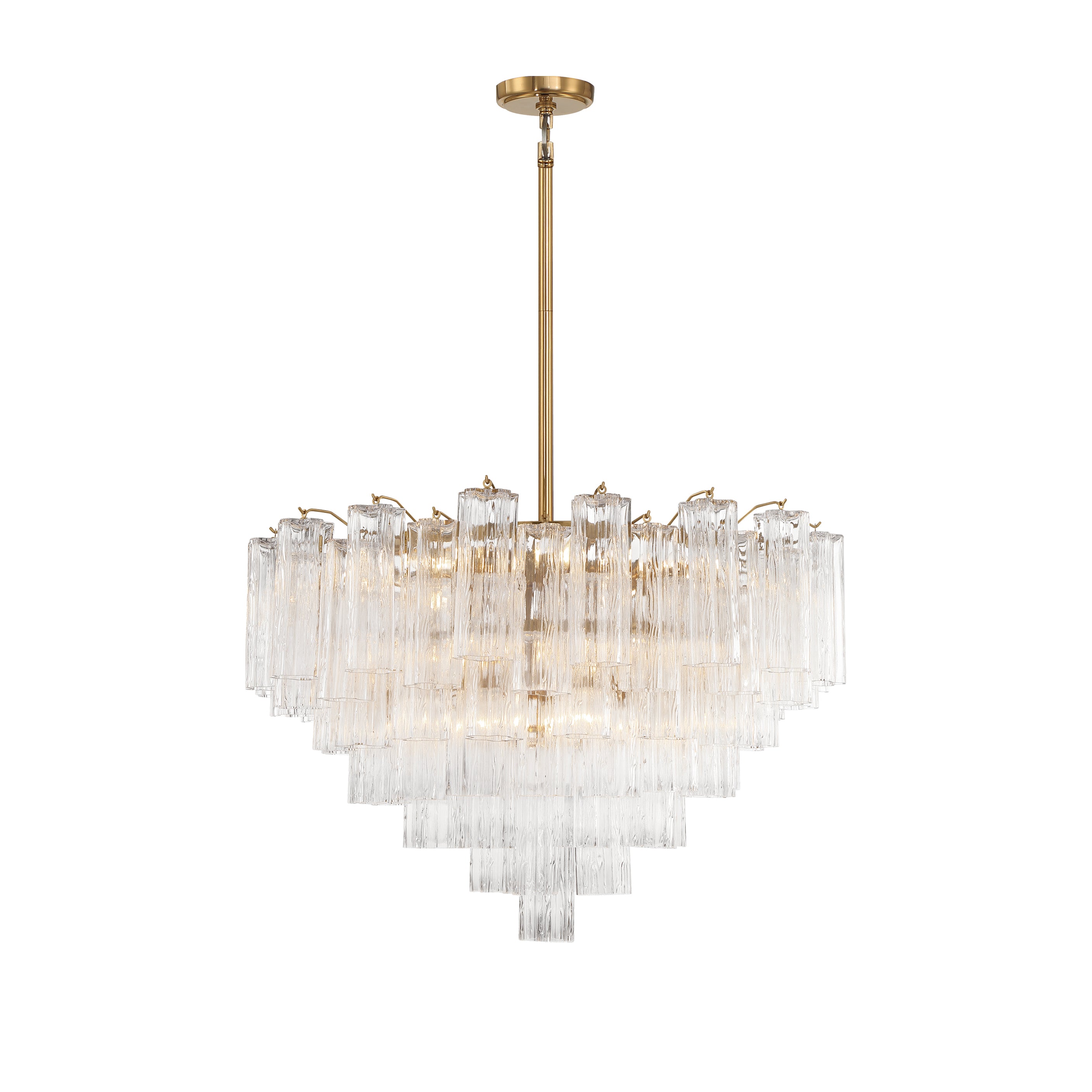 Crystorama Addis ADD-316-AG-CL – 32 Inch – 16 Light – Chandelier – Aged Brass – Dry Rated
