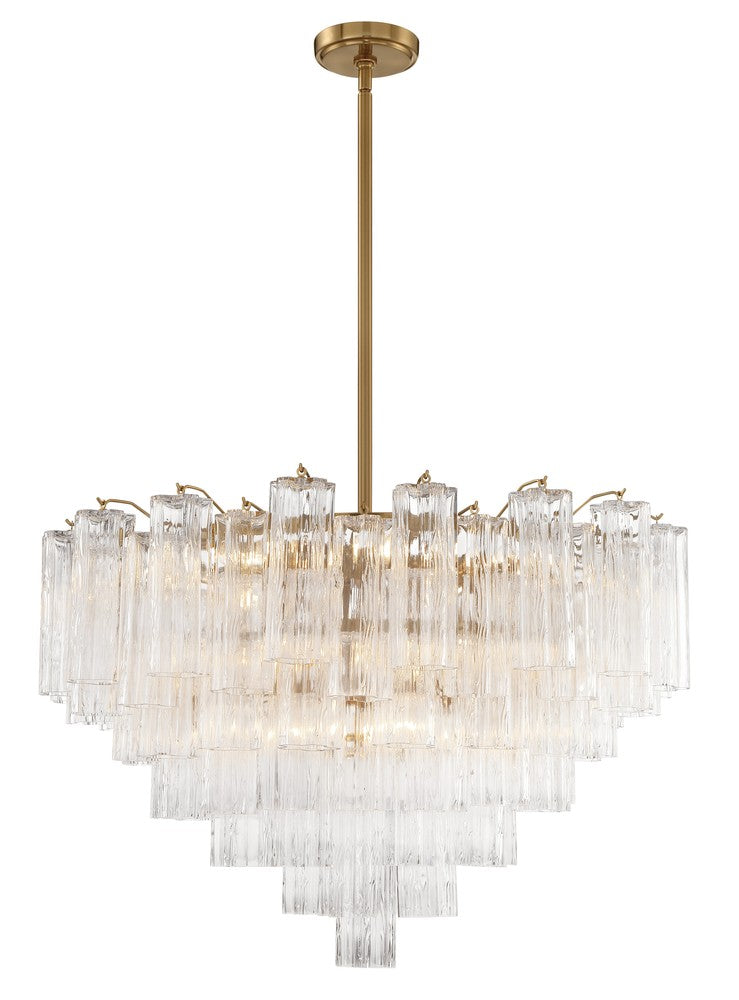 Crystorama ADDIS ADD-316-AG-CL Chandelier Modern - Aged Brass