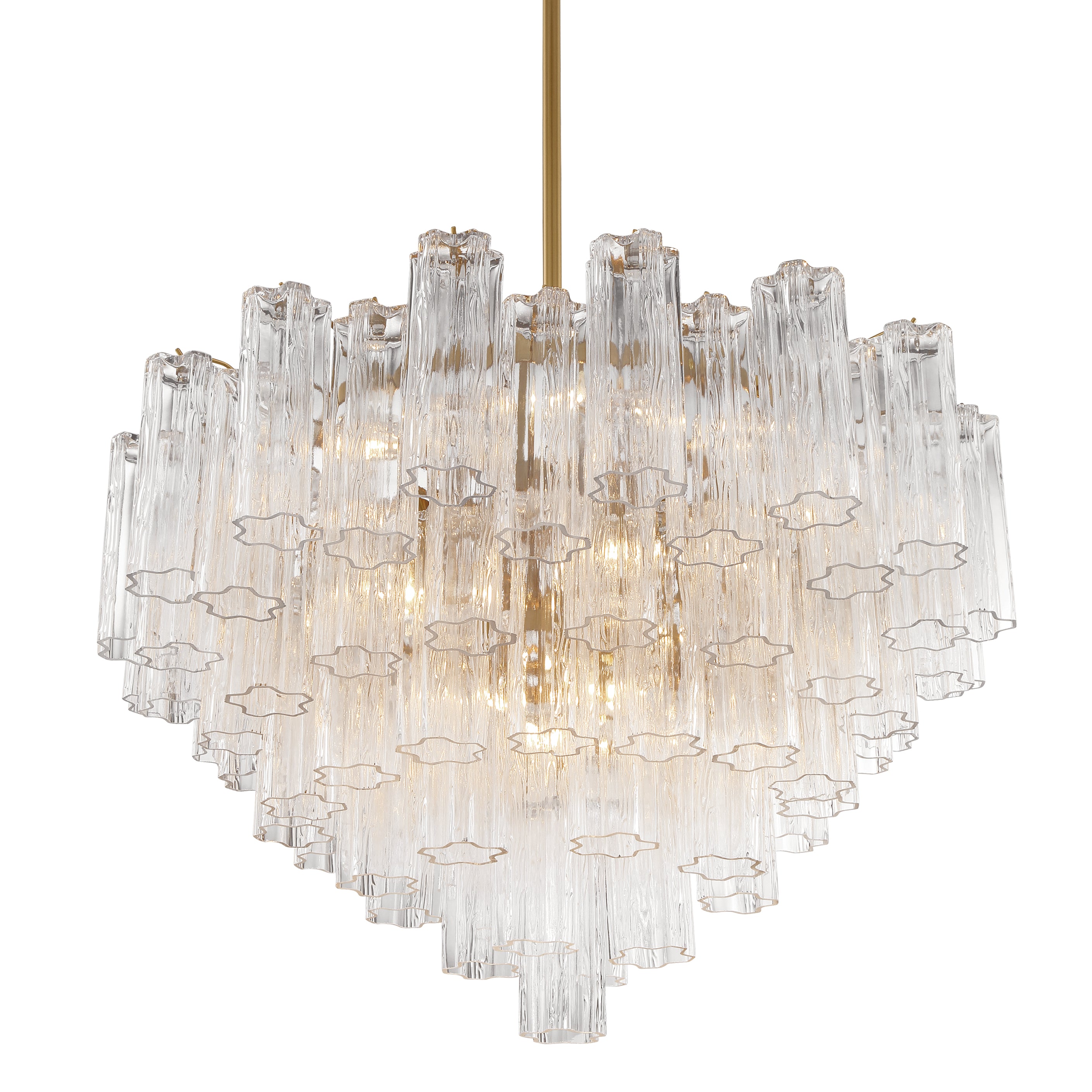 Crystorama Addis ADD-316-AG-CL – 32 Inch – 16 Light – Chandelier – Aged Brass – Dry Rated