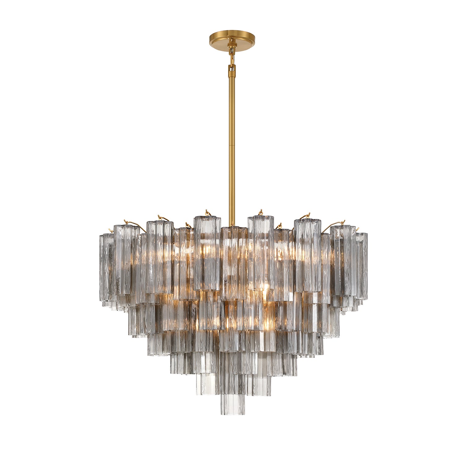 Crystorama Addis ADD-316-AG-SM – 32 Inch – 16 Light – Chandelier – Aged Brass – Dry Rated