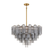 Crystorama Addis ADD-316-AG-SM – 32 Inch – 16 Light – Chandelier – Aged Brass – Dry Rated