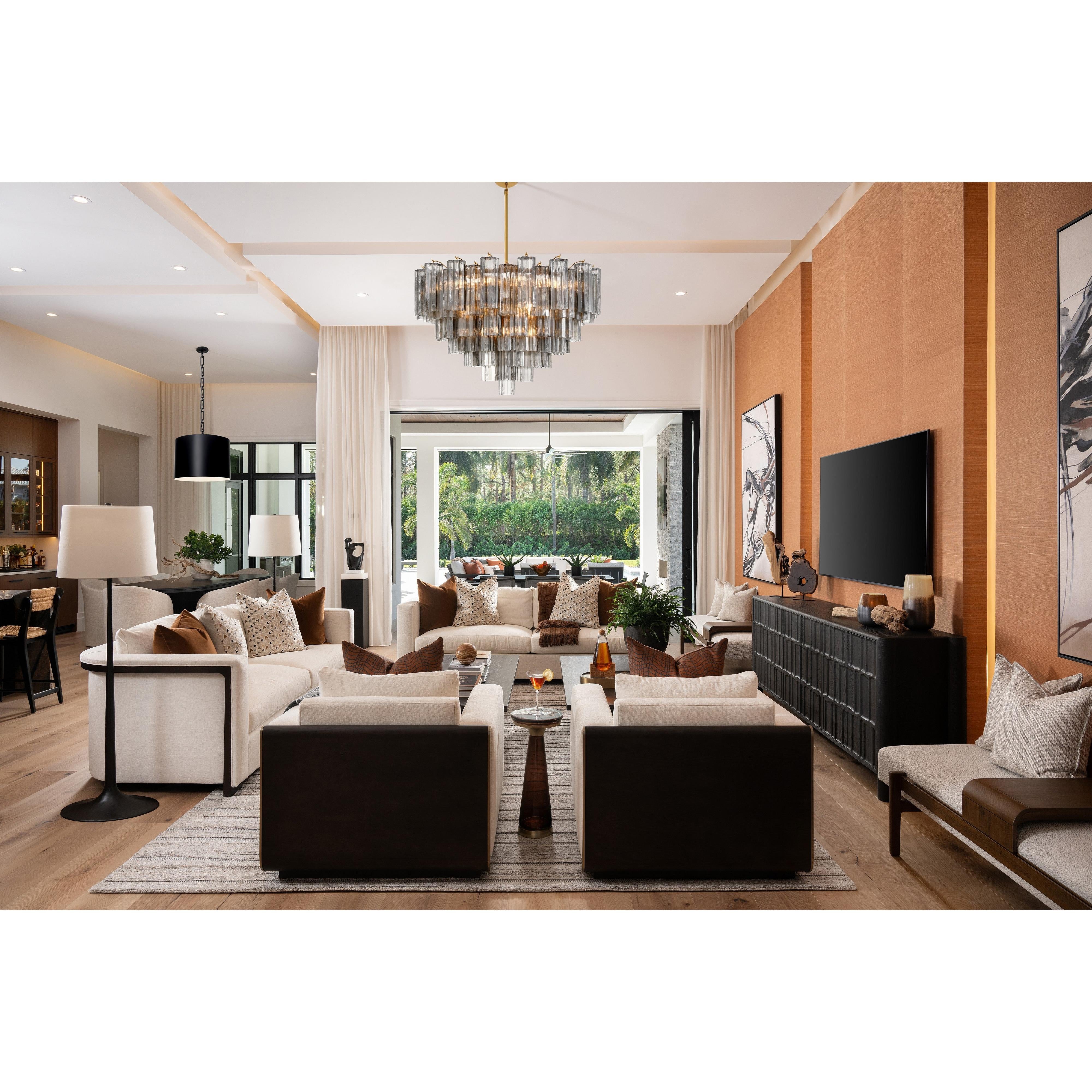 Crystorama Addis ADD-316-AG-SM – 32 Inch – 16 Light – Chandelier – Aged Brass – Dry Rated