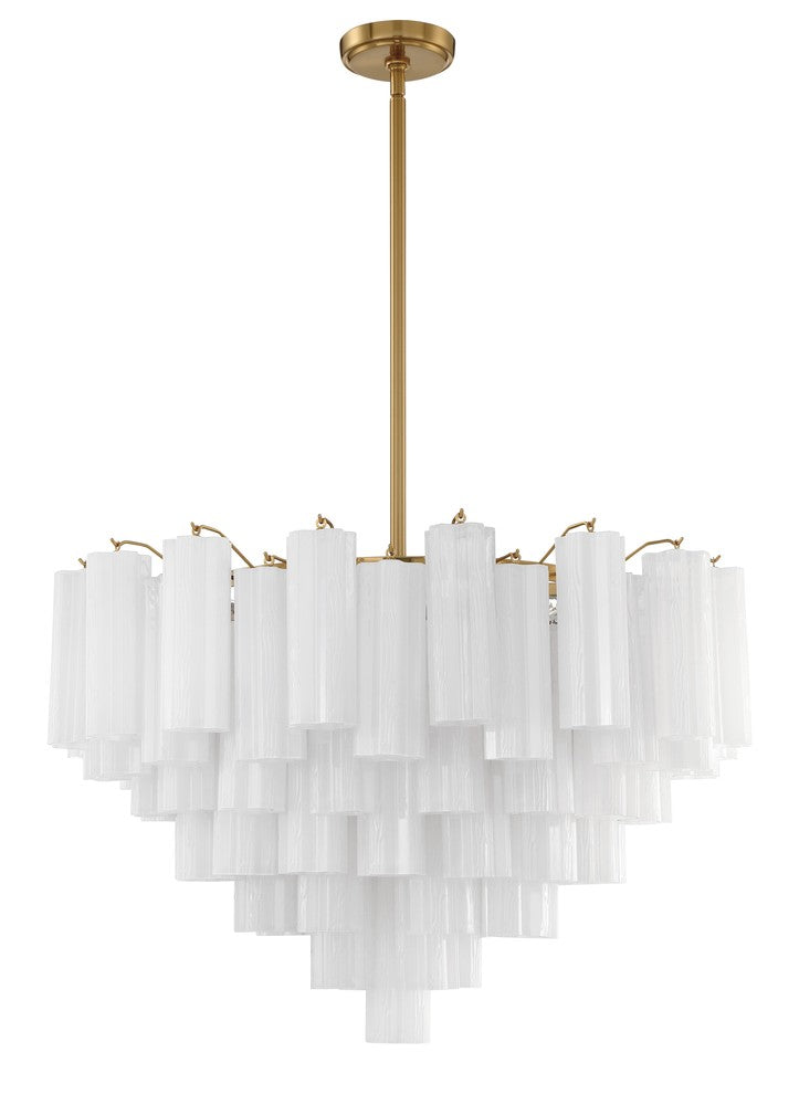 Crystorama ADDIS ADD-316-AG-WH Chandelier Modern - Aged Brass