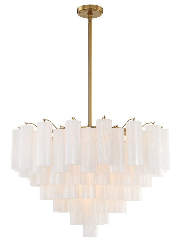 Crystorama ADDIS ADD-316-AG-WH Chandelier Modern - Aged Brass