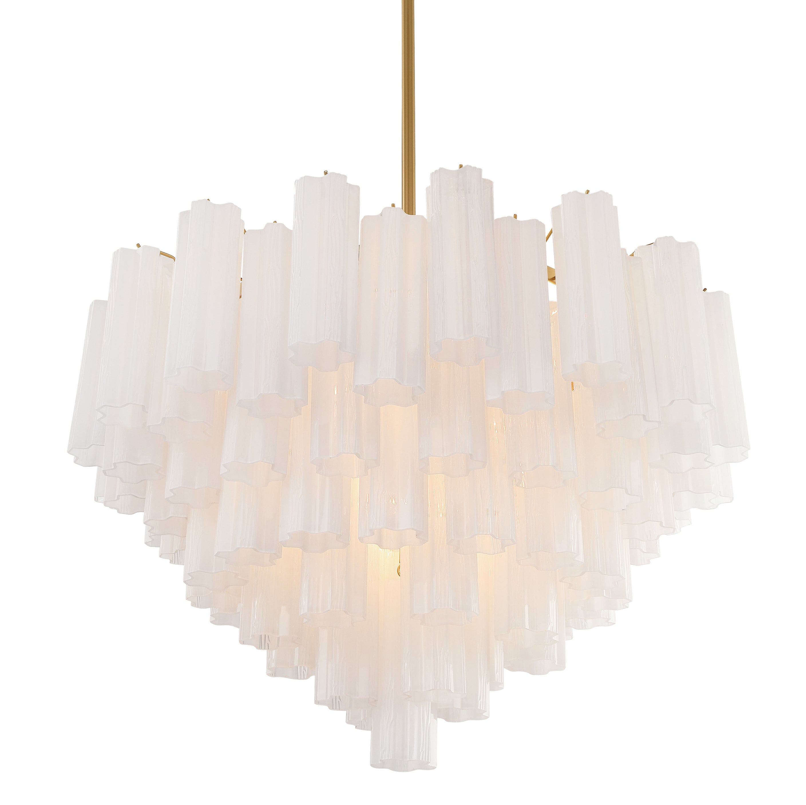 Crystorama Addis ADD-316-AG-WH – 32 Inch – 16 Light – Chandelier – Aged Brass – Dry Rated