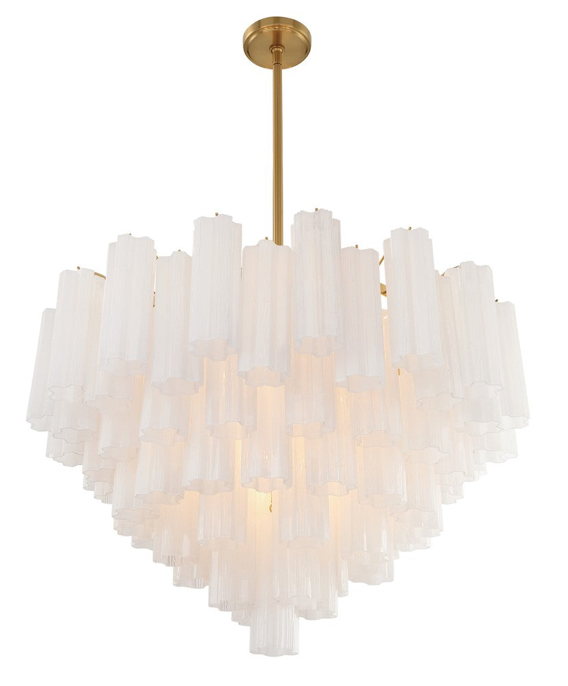 Crystorama ADDIS ADD-316-AG-WH Chandelier Modern - Aged Brass