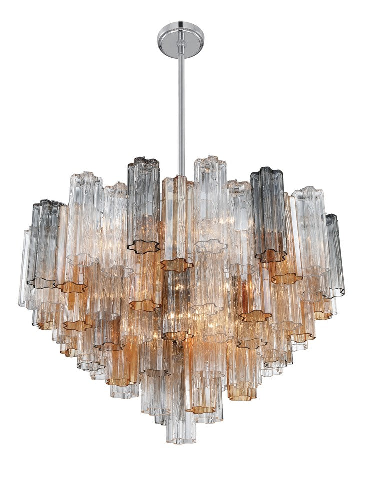 Crystorama ADDIS ADD-316-CH-AU Chandelier Modern - Polished Chrome