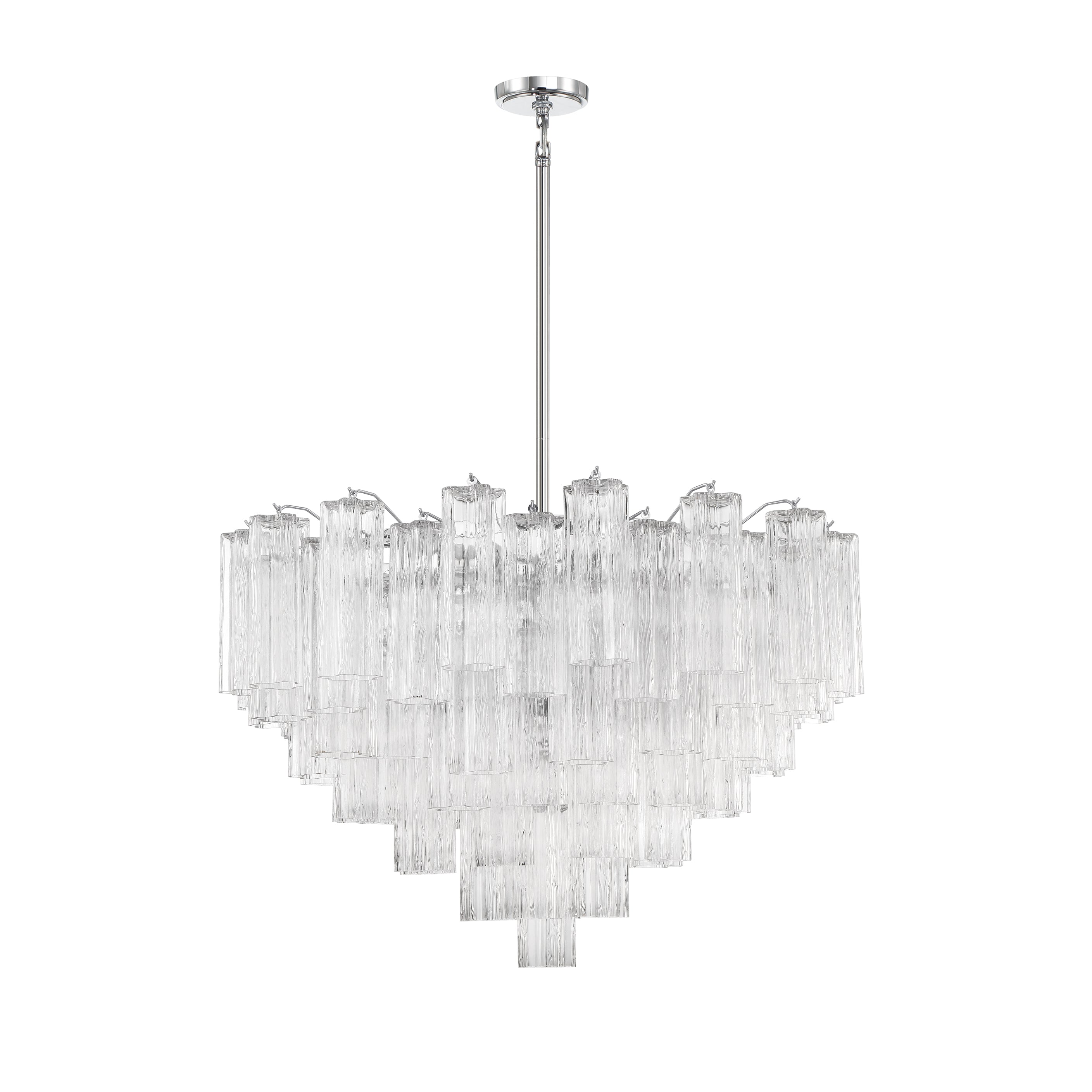 Crystorama Addis ADD-316-CH-CL – 32 Inch – 16 Light – Chandelier – Polished Chrome – Dry Rated