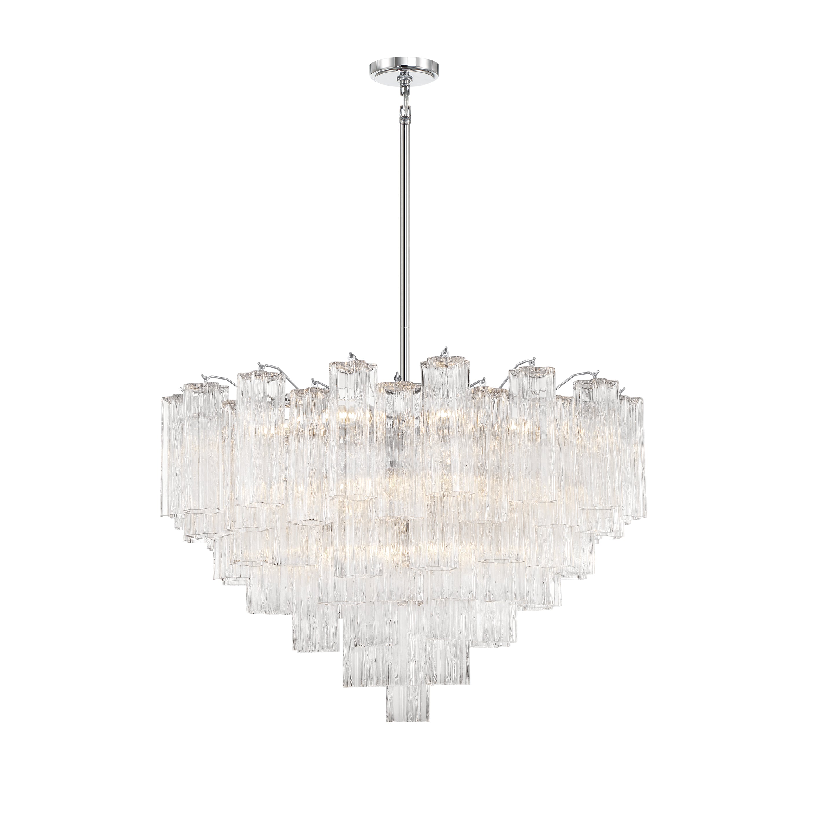 Crystorama Addis ADD-316-CH-CL – 32 Inch – 16 Light – Chandelier – Polished Chrome – Dry Rated