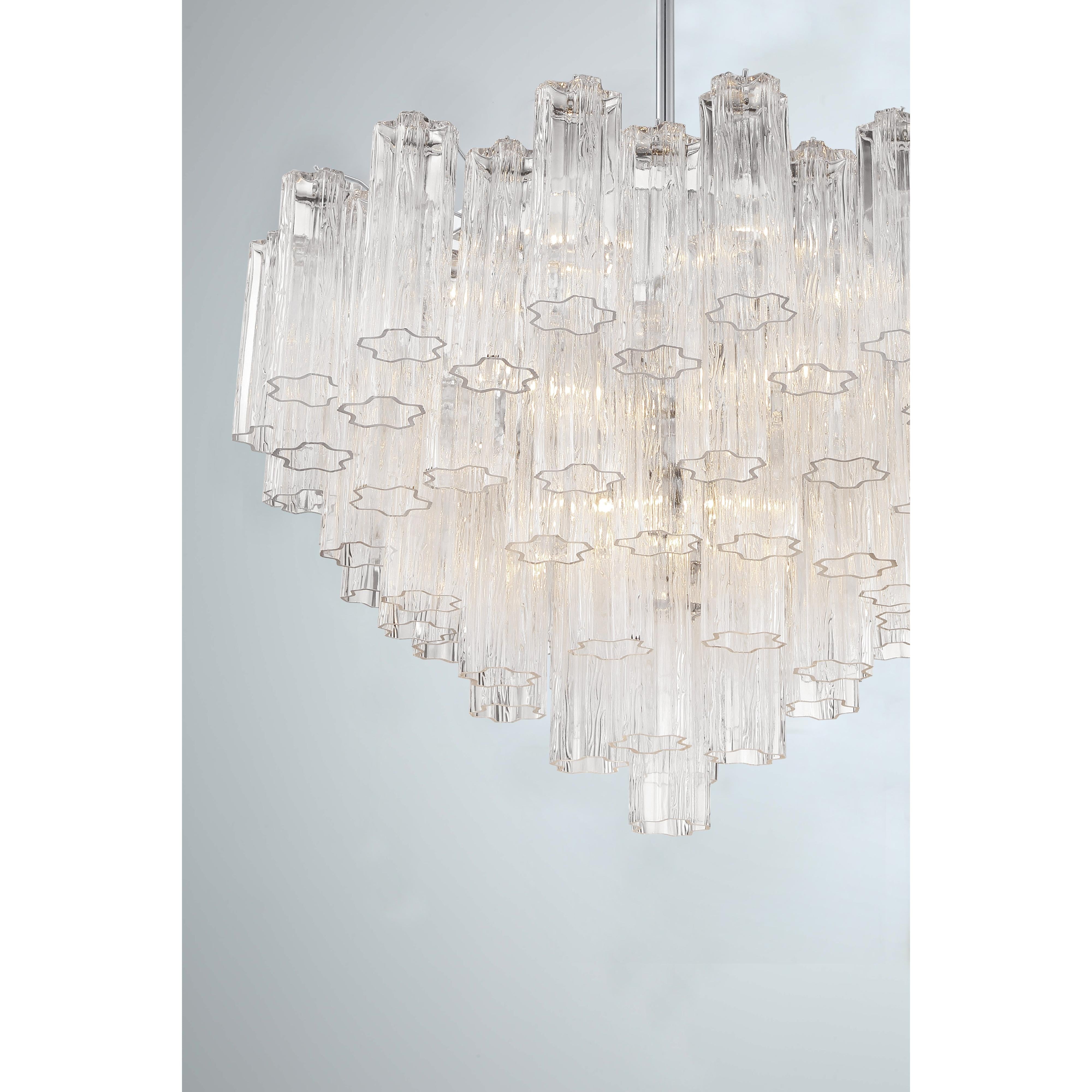 Crystorama Addis ADD-316-CH-CL – 32 Inch – 16 Light – Chandelier – Polished Chrome – Dry Rated