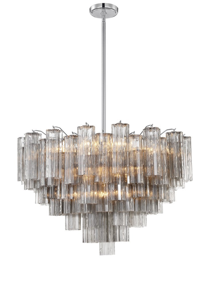 Crystorama ADDIS ADD-316-CH-SM Chandelier Modern - Polished Chrome