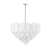 Crystorama Addis ADD-316-CH-WH – 32 Inch – 16 Light – Chandelier – Polished Chrome – Dry Rated