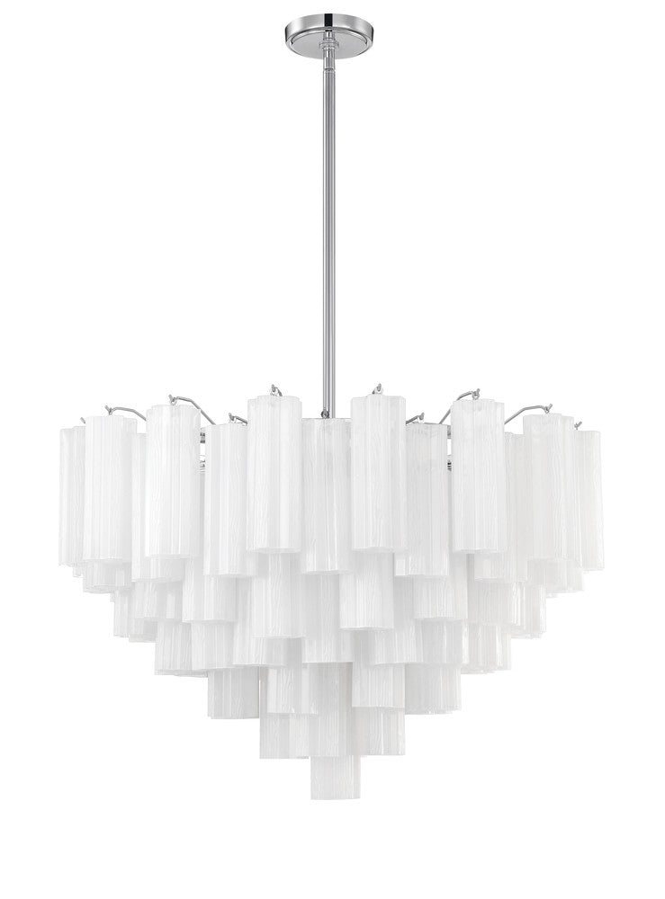 Crystorama ADDIS ADD-316-CH-WH Chandelier Modern - Polished Chrome