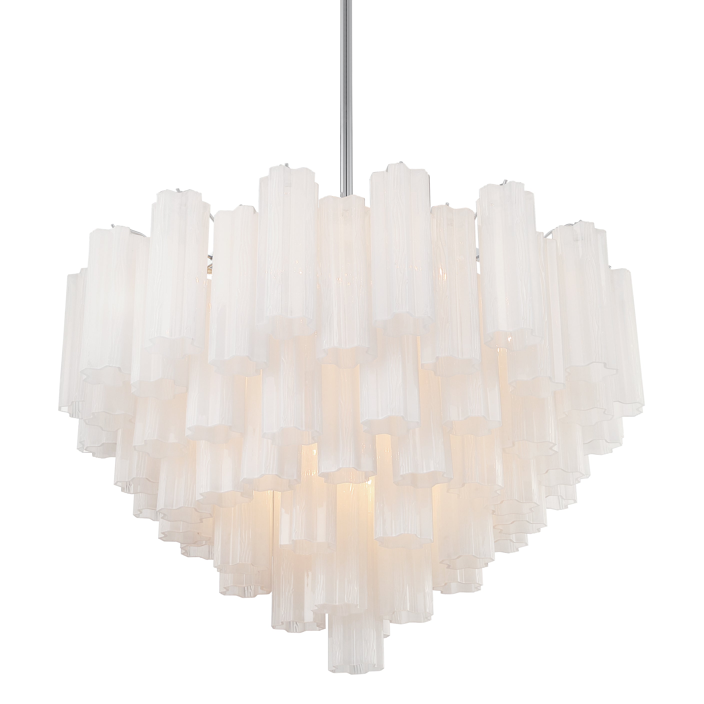 Crystorama Addis ADD-316-CH-WH – 32 Inch – 16 Light – Chandelier – Polished Chrome – Dry Rated