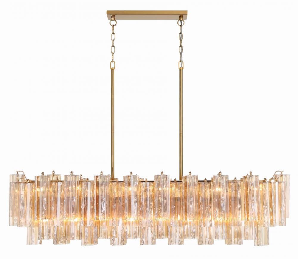 Crystorama ADDIS ADD-317-AG-AM Chandelier Modern - Aged Brass