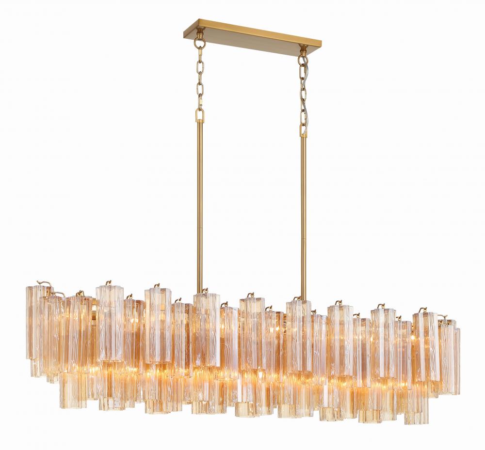 Crystorama ADDIS ADD-317-AG-AM Chandelier Modern - Aged Brass