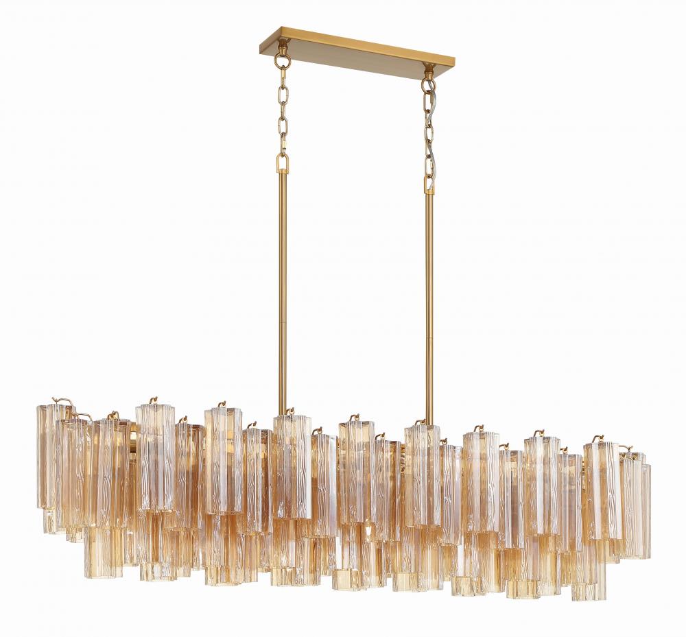 Crystorama ADDIS ADD-317-AG-AM Chandelier Modern - Aged Brass