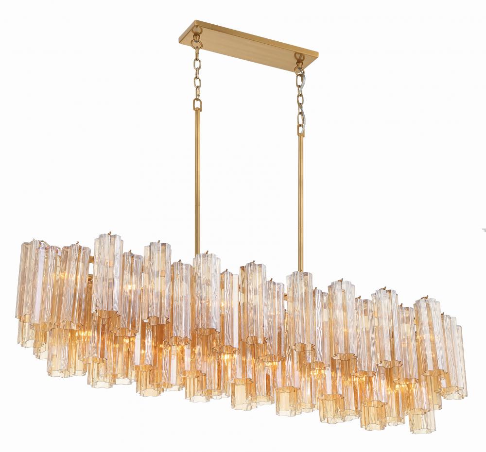 Crystorama ADDIS ADD-317-AG-AM Chandelier Modern - Aged Brass