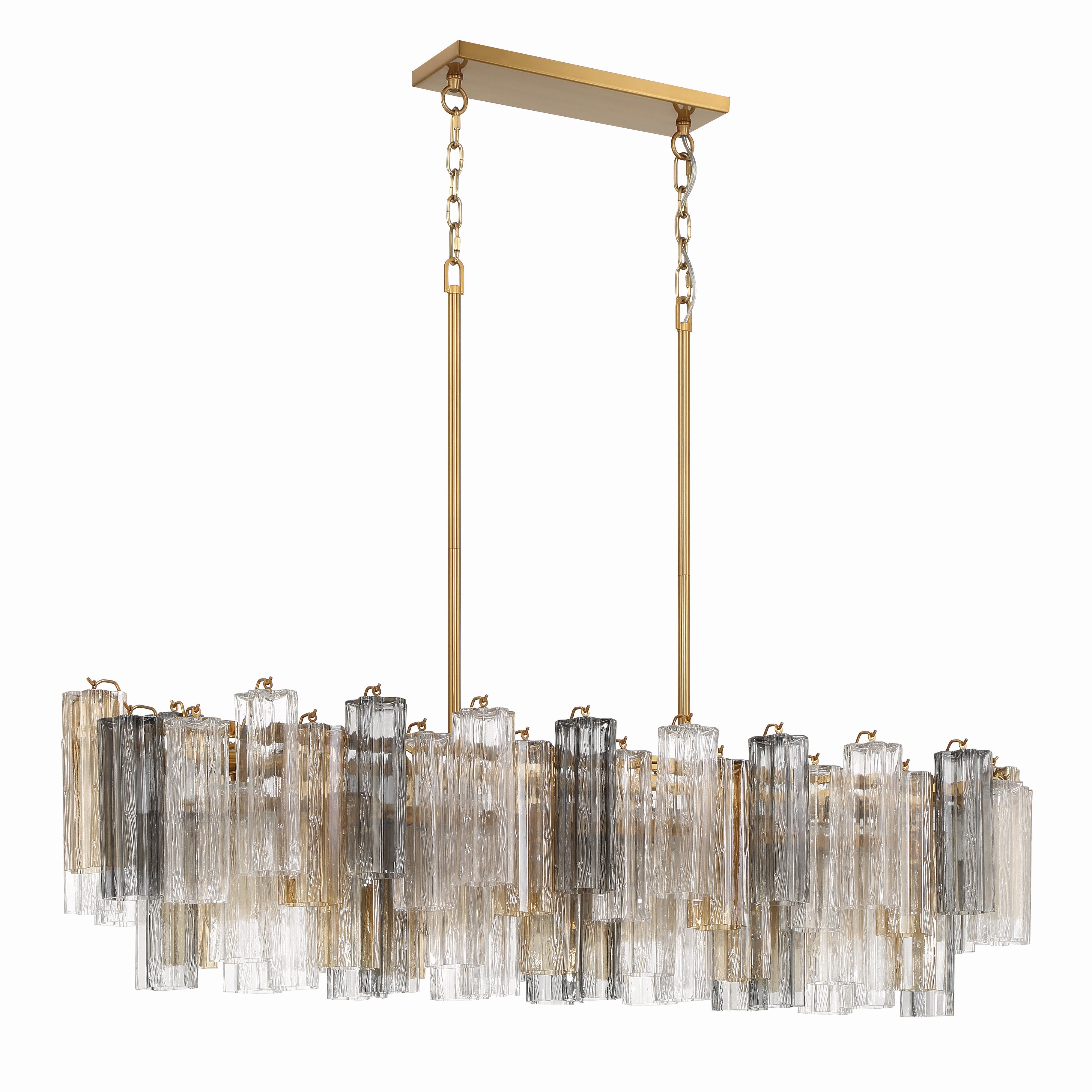 Crystorama Addis ADD-317-AG-AU – 52 Inch – 14 Light – Chandelier – Aged Brass – Dry Rated