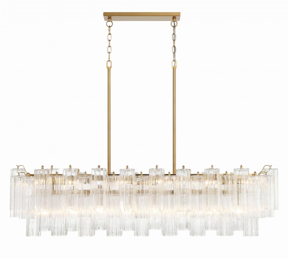 Crystorama ADDIS ADD-317-AG-CL Chandelier Modern - Aged Brass