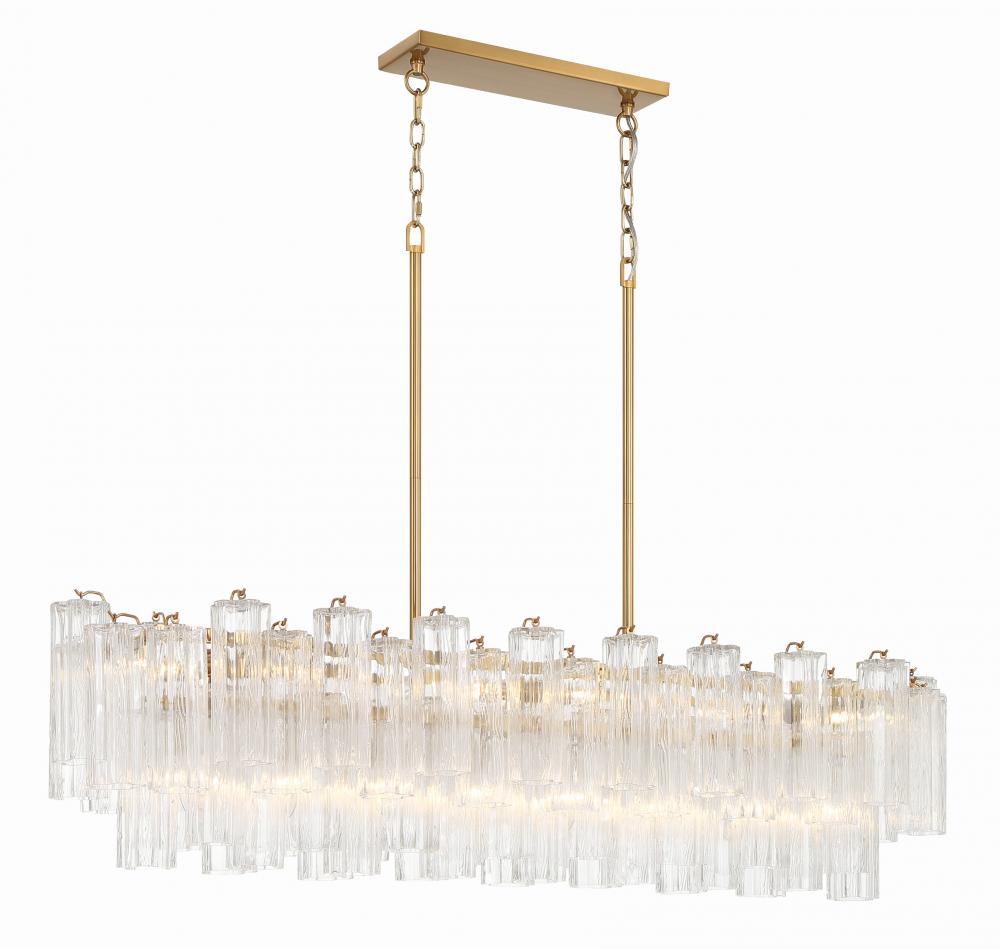 Crystorama ADDIS ADD-317-AG-CL Chandelier Modern - Aged Brass