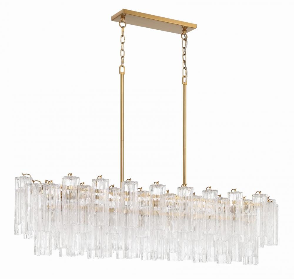 Crystorama ADDIS ADD-317-AG-CL Chandelier Modern - Aged Brass