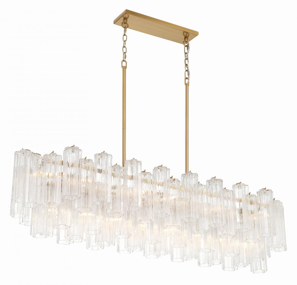 Crystorama ADDIS ADD-317-AG-CL Chandelier Modern - Aged Brass