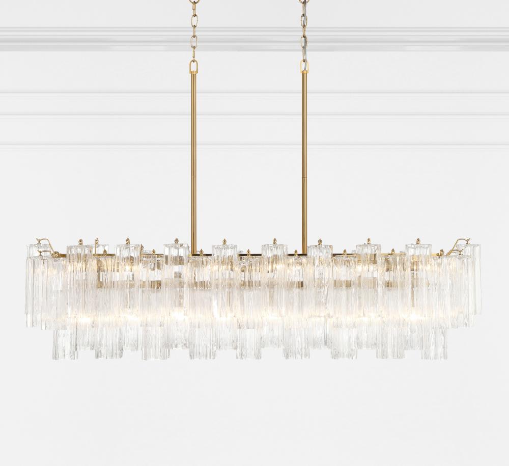 Crystorama ADDIS ADD-317-AG-CL Chandelier Modern - Aged Brass