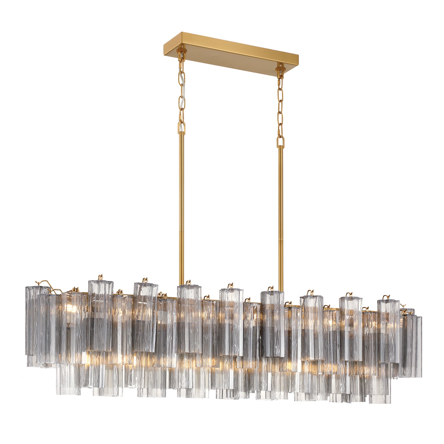 Crystorama Addis ADD-317-AG-SM – 52 Inch – 14 Light – Chandelier – Aged Brass – Dry Rated