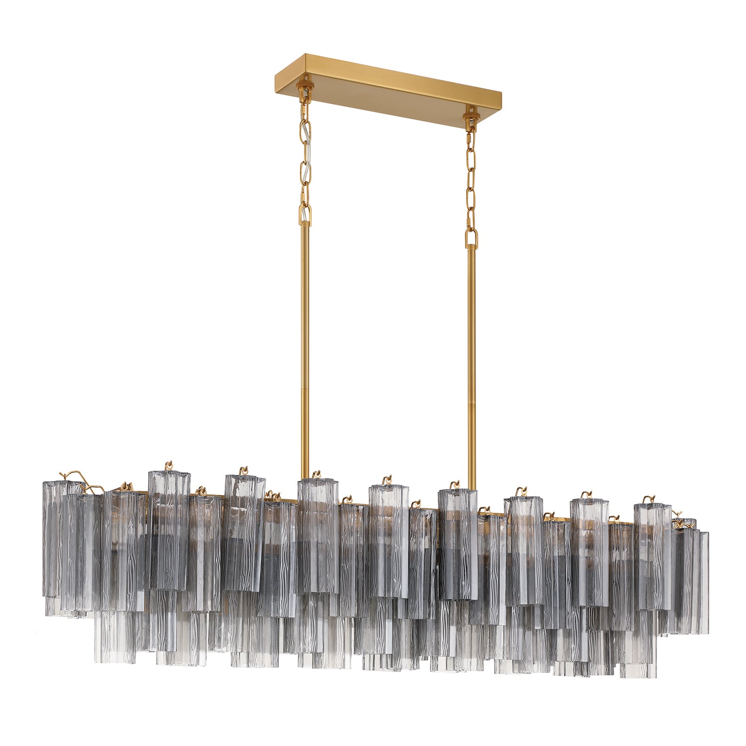 Crystorama Addis ADD-317-AG-SM – 52 Inch – 14 Light – Chandelier – Aged Brass – Dry Rated
