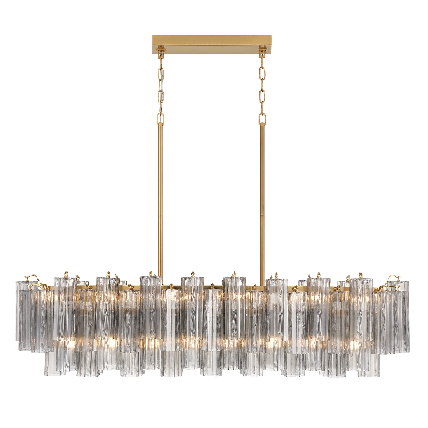Crystorama Addis ADD-317-AG-SM – 52 Inch – 14 Light – Chandelier – Aged Brass – Dry Rated
