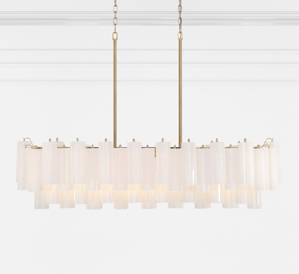 Crystorama ADDIS ADD-317-AG-WH Chandelier Modern - Aged Brass