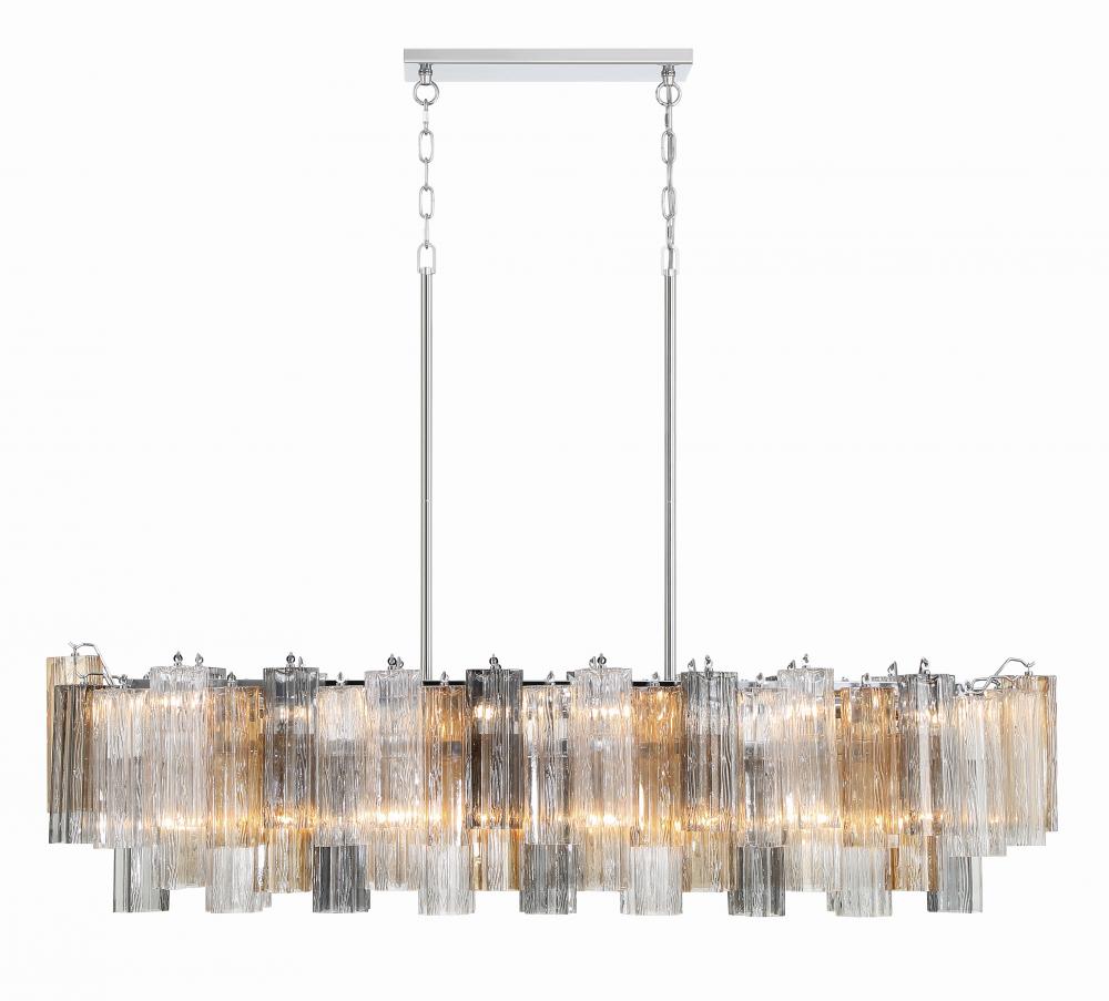 Crystorama ADDIS ADD-317-CH-AU Chandelier Modern - Polished Chrome