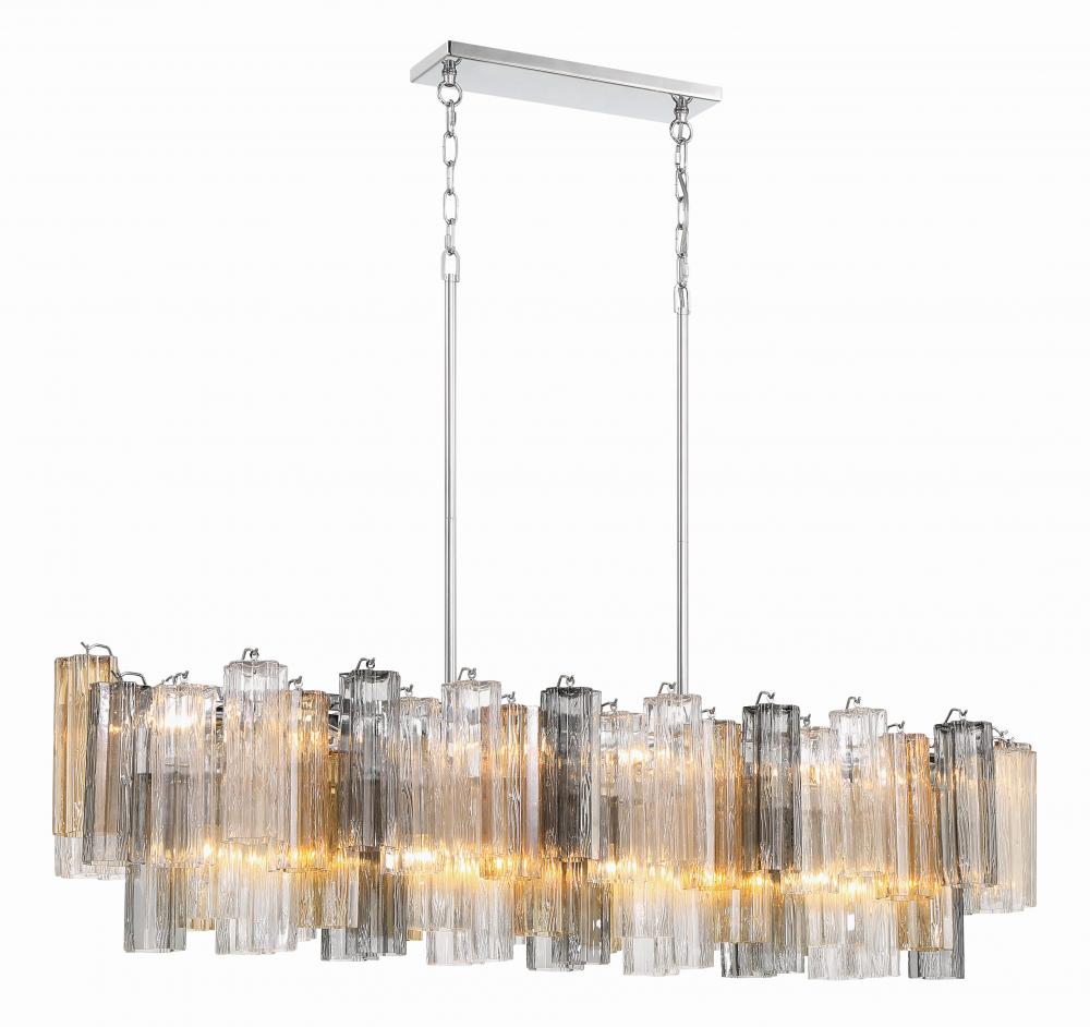 Crystorama ADDIS ADD-317-CH-AU Chandelier Modern - Polished Chrome