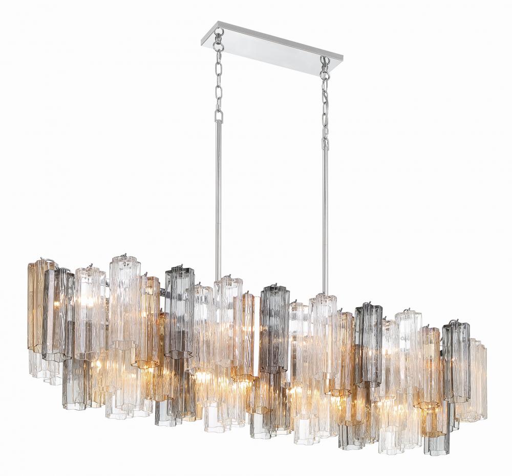 Crystorama ADDIS ADD-317-CH-AU Chandelier Modern - Polished Chrome