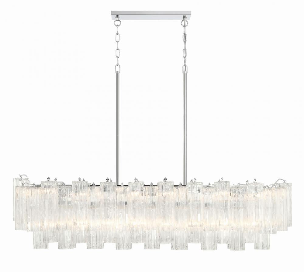 Crystorama ADDIS ADD-317-CH-CL Chandelier Modern - Polished Chrome