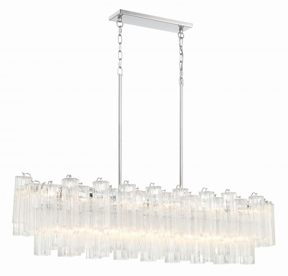 Crystorama ADDIS ADD-317-CH-CL Chandelier Modern - Polished Chrome