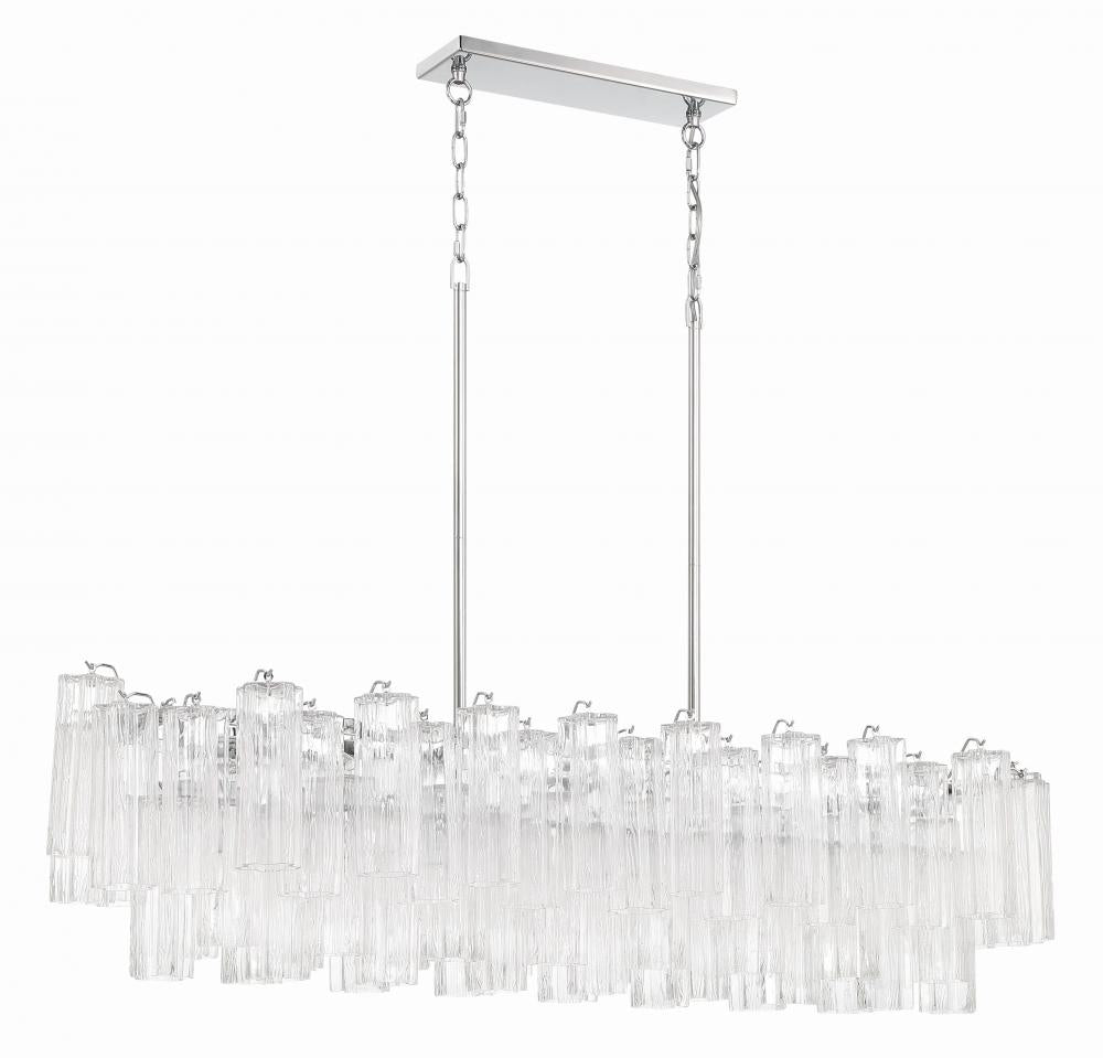 Crystorama ADDIS ADD-317-CH-CL Chandelier Modern - Polished Chrome