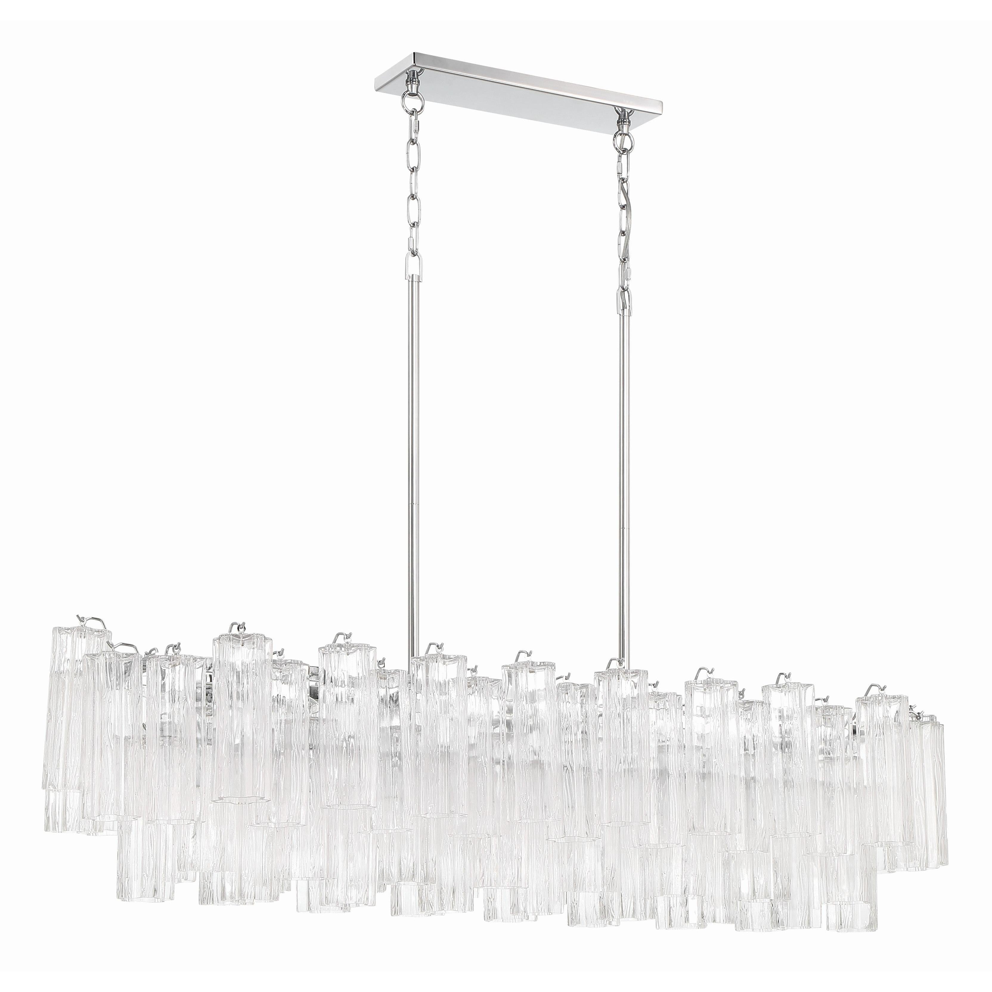 Crystorama Addis ADD-317-CH-CL – 52 Inch – 14 Light – Chandelier – Polished Chrome – Dry Rated