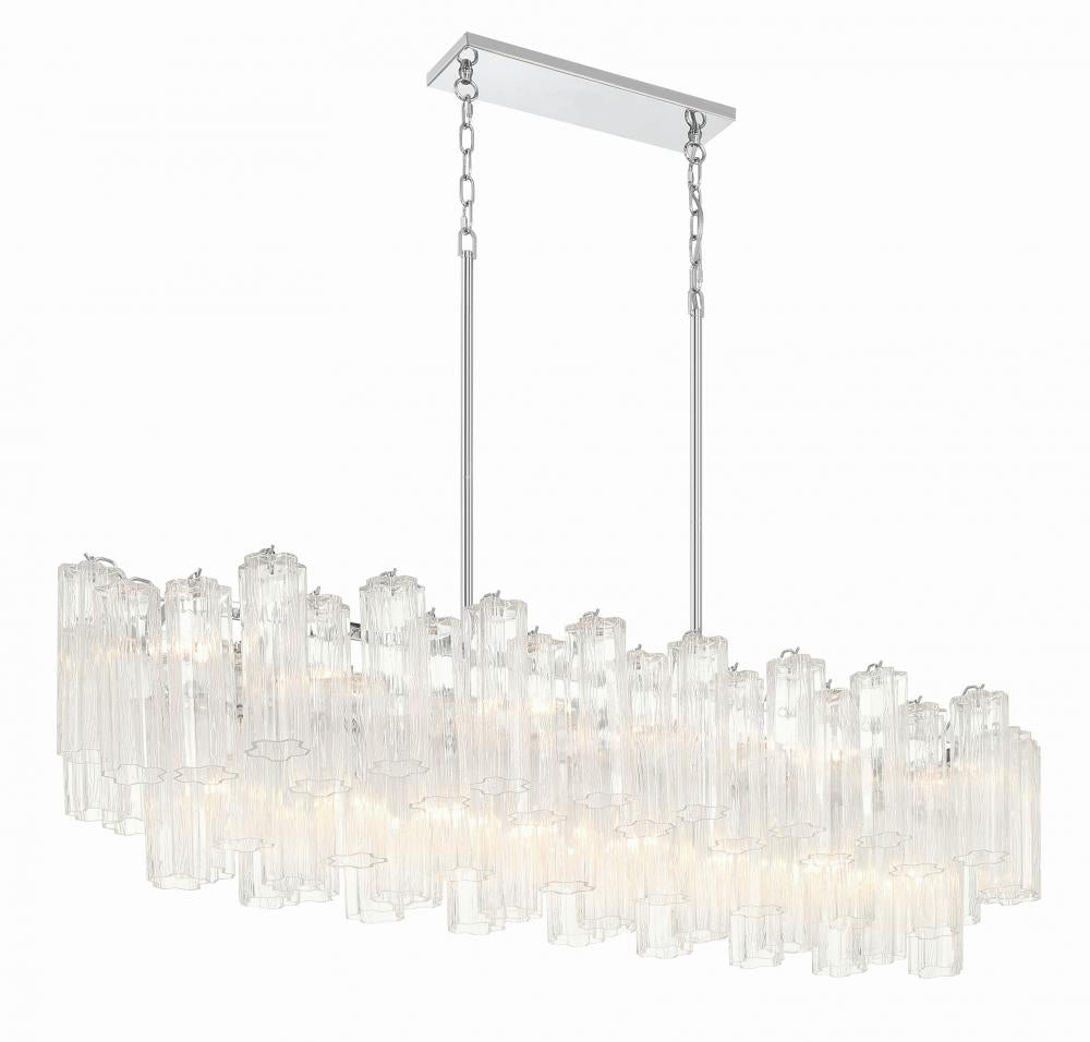 Crystorama ADDIS ADD-317-CH-CL Chandelier Modern - Polished Chrome