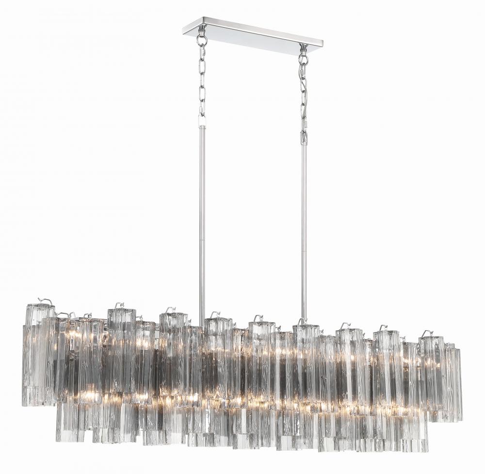 Crystorama ADDIS ADD-317-CH-SM Chandelier Modern - Polished Chrome