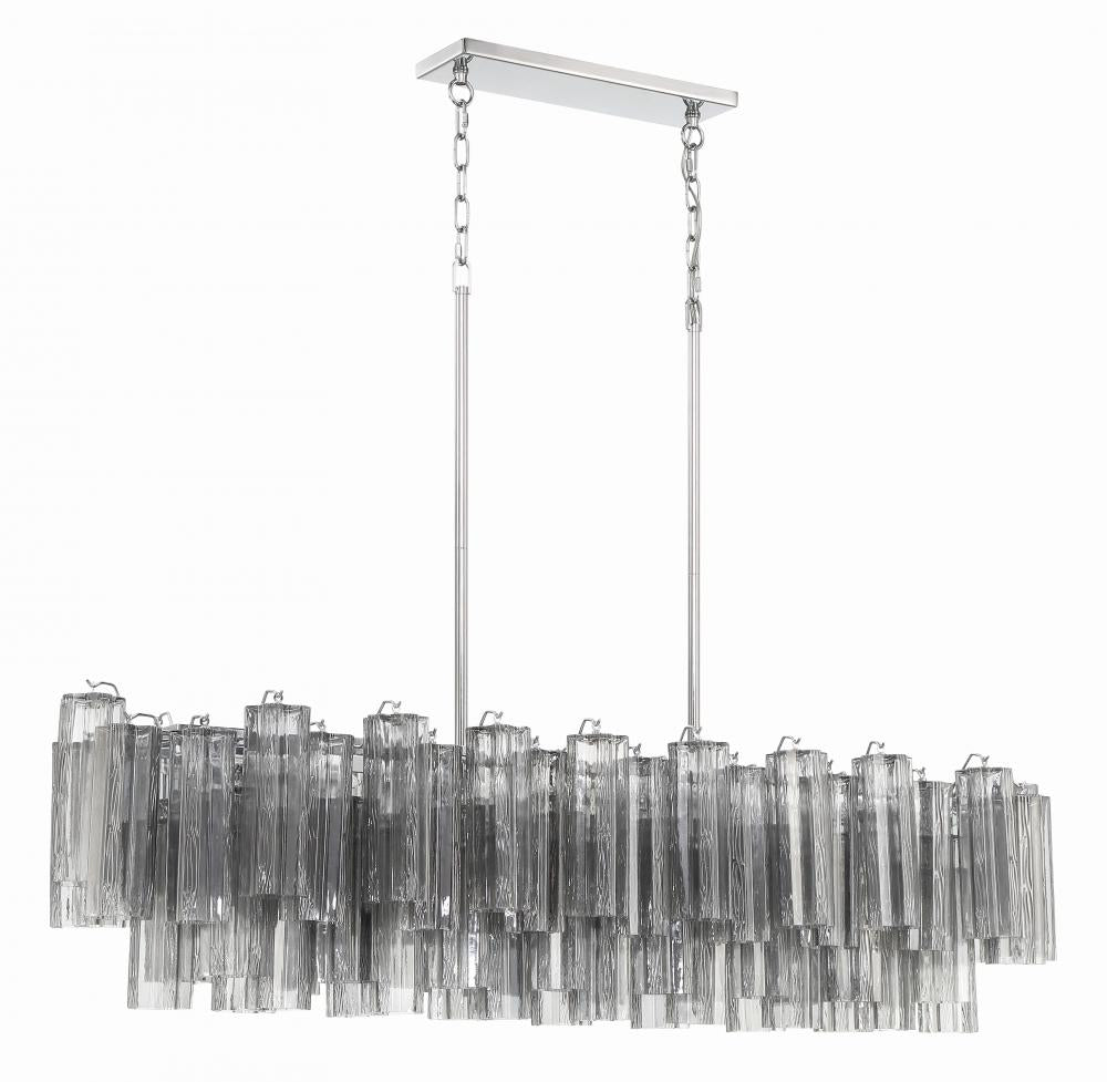 Crystorama ADDIS ADD-317-CH-SM Chandelier Modern - Polished Chrome