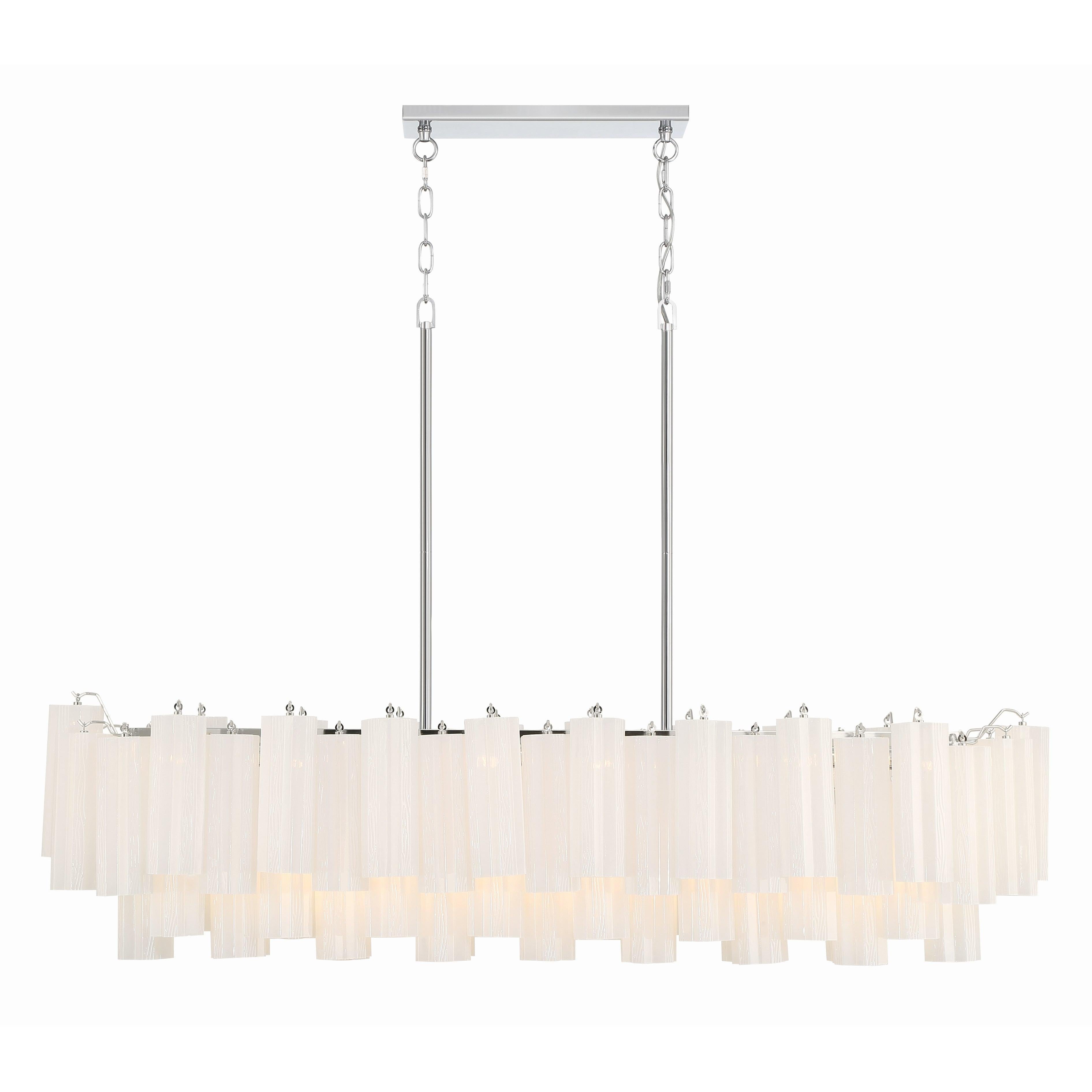 Addis 14 Light Polished Chrome Linear Chandelier
