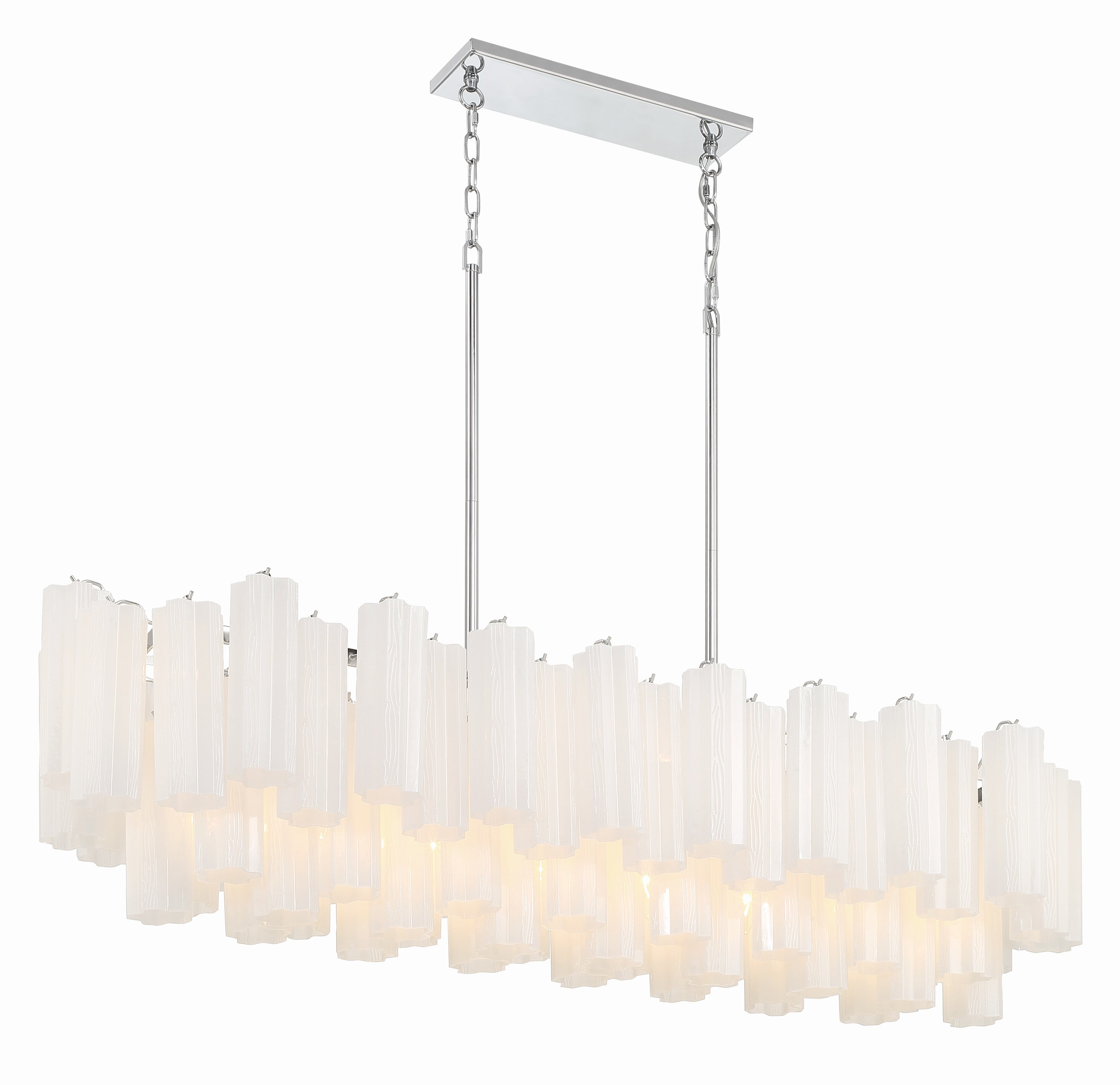 Crystorama Addis ADD-317-CH-WH – 52 Inch – 14 Light – Chandelier – Polished Chrome – Dry Rated