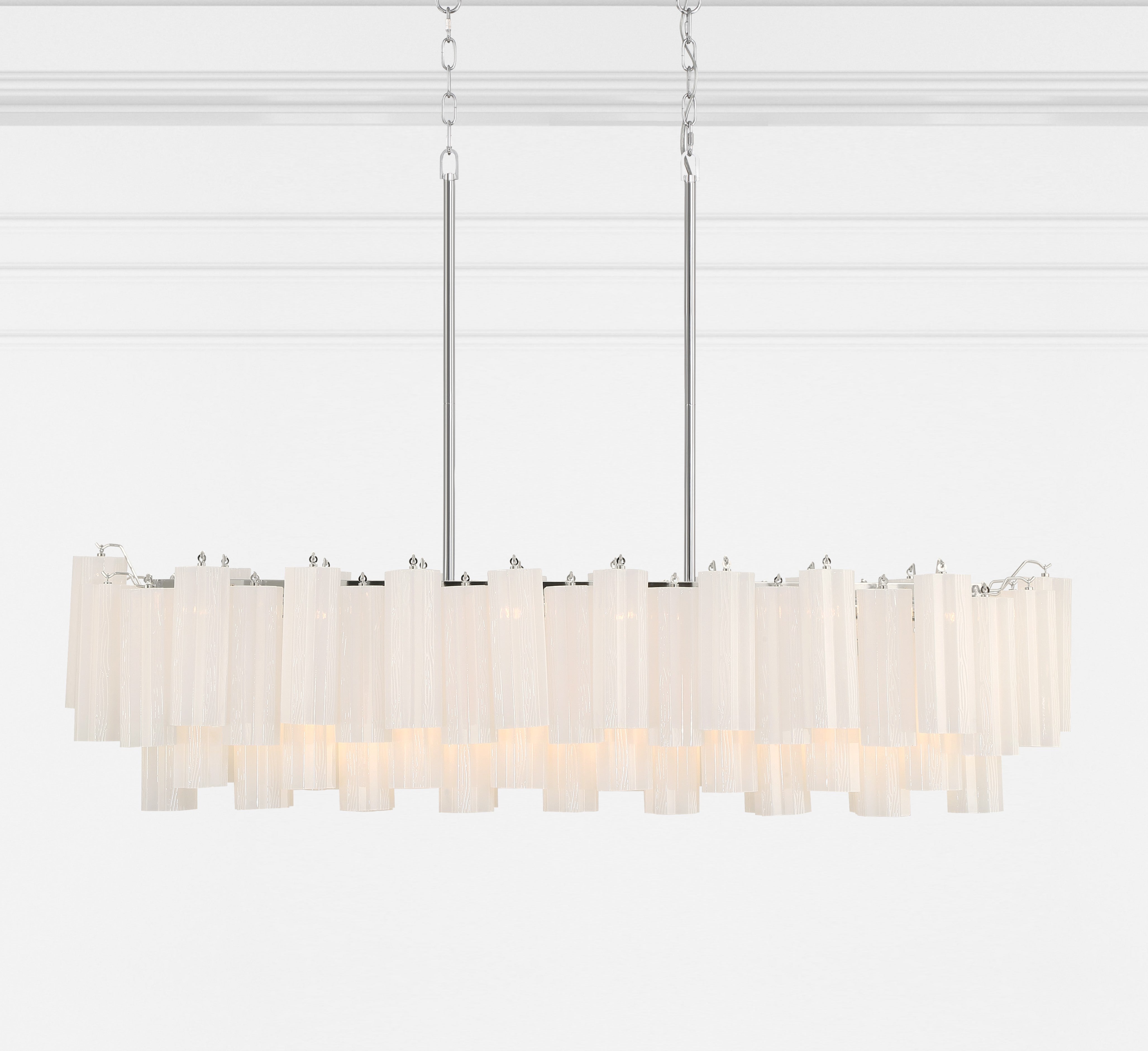 Crystorama Addis ADD-317-CH-WH – 52 Inch – 14 Light – Chandelier – Polished Chrome – Dry Rated