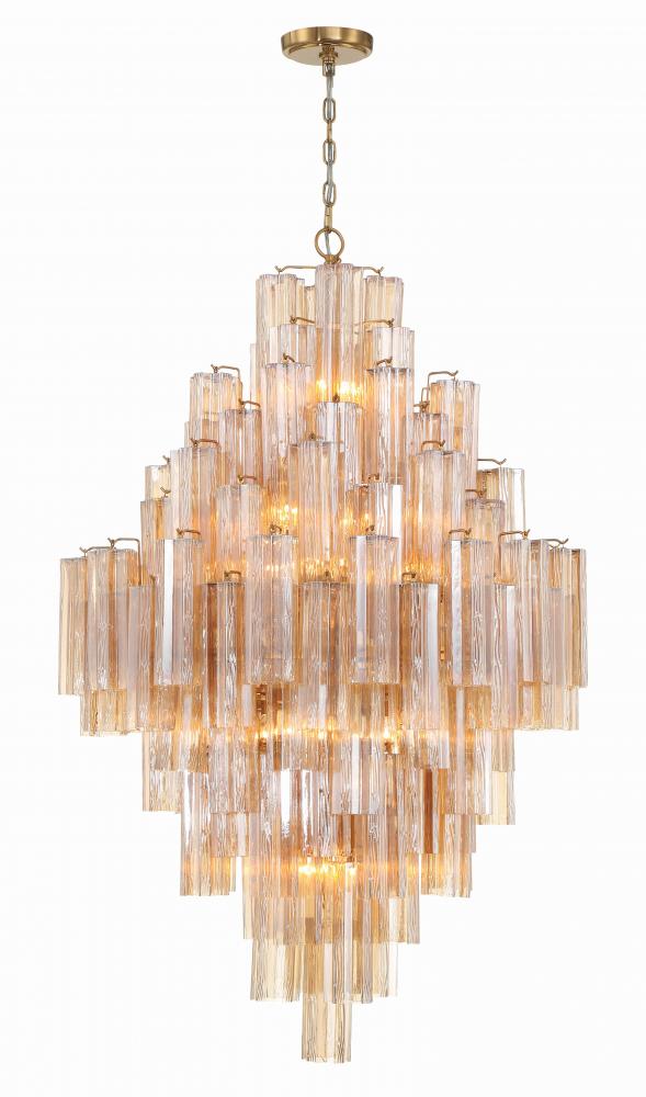 Crystorama ADDIS ADD-319-AG-AM Chandelier Modern - Aged Brass